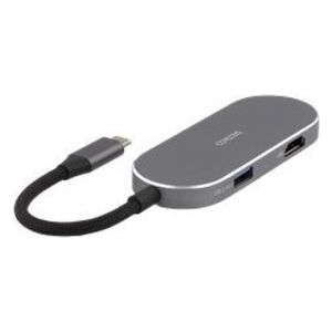 USB HUB Deltaco USB-C jungčių stotelė DELTACO, 1x HDMI/RJ45/SD/mSD, 3x USB-A / USBC-HDMI26 / 1902421 13457079 7333048060617