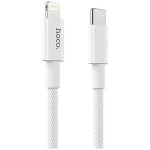 Kabel USB Hoco USB-C - Lightning 1 m Biały (6931474740892)