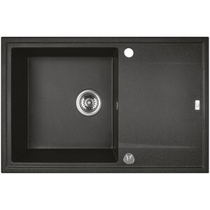 Zlewozmywak Laveo SBEA711T ZLEW MEGALO GRANITOWY CZARNY 50X78 1KOM + OC, SYFON, BATERTIA BKZ_768// ZL.KUCH.SBEA711T