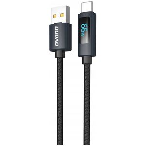 Kabel Dudao L7T USB-A - USB-C 66W z wyświetlaczem LED 1m - czarny