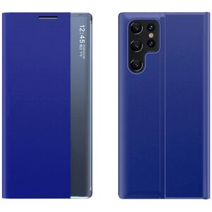 New Sleep Case etui do Samsung Galaxy S24 FE pokrowiec z klapką i podstawką - niebieskie