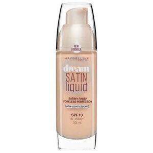 Maybelline  Maybelline, Dream Satin, Liquid Foundation, 10, Ivory, SPF 13, 30 ml For Women