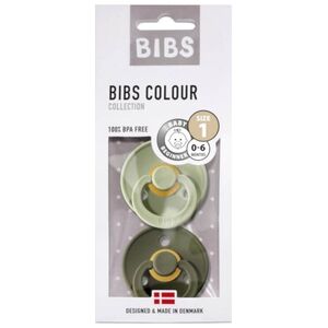 Bibs Smoczek uspokajający kauczyk Hevea Sage Green Hunter S 2-pack Bibs
