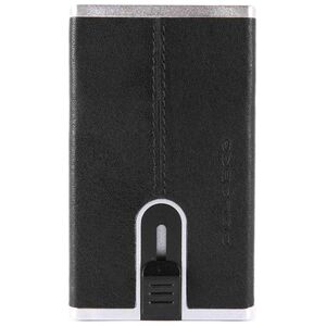 Piquadro Piquadro, Black Square, Leather, Card Holder, Square Sliding System, PP4825B3R-N, Black, For Men For Men