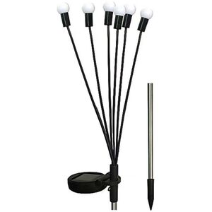 Saska Garden LAMPA SOLARNA TAŃCZĄCE NA WIETRZE KULECZKI BIAŁE 6 LED 72CM