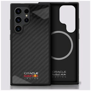 Red Bull Real Carbon Fiber Shiny Logo MagSafe Case for Samsung Galaxy S25 Ultra Black