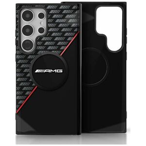 AMG Double Layer Rhombs MagSafe Case for Samsung Galaxy S25 Ultra Black/Red
