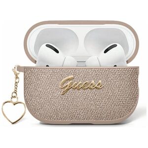 Guess Metallic Script Charm case for AirPods 4 gold