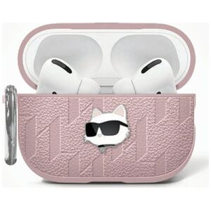 Karl Lagerfeld Monogram Choupette Head Case for AirPods 4 Pink