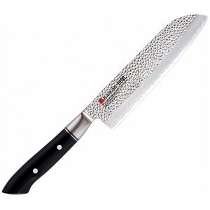 Kasumi KASUMI Nóż Santoku kuty VG10 HM dł. 18 cm młotkowany uniwersalny