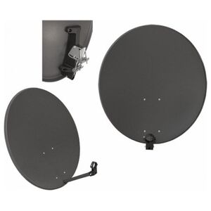 Antena satelitarna Lamex Antena satelitarna Lamex LXSAT23/C Corab ASC-800M-C czasza owalna 80 cm z rurką bez konwertera grafitowa