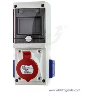 Scame Rozdzielnia wyposażona 1X32A/380V 3P+N+E 2X230V 4 MOD632.3W Scame