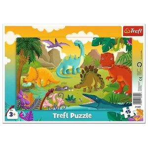 Trefl Puzzle 15el ramkowe Dinozaury 31359 Trefl