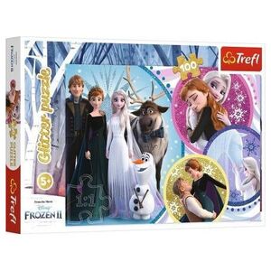 Trefl Puzzle 100 el. Glitter W blasku miłości Frozen 2