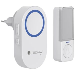 Dzwonek kinetyczny Techly zestaw nadajnik i odbiornik, IP56, 180m