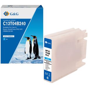 Tusz G&G G&G kompatybilny ink / tusz z C13T04B240, NP-E-T04BXLC-A, cyan