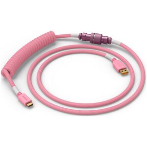 Glorious Glorious GMMK Coiled Cable Pixel Pink, Spiralkabel, USB-C/USB-A - pink