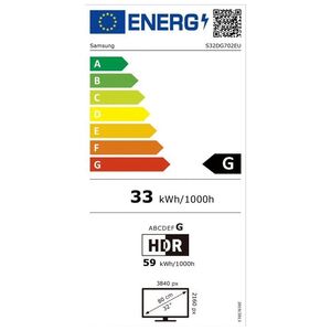 Samsung LS32DG702EUXDU | 32 " | IPS | 16:9 | 144 Hz | 1 ms | 350 cd/m² | HDMI ports quantity 2 | Black