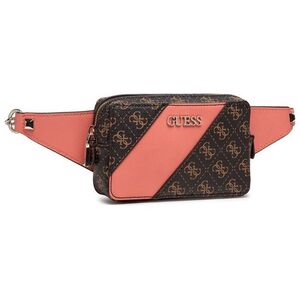 Guess, Camy, Textile Fanny Pack, 4G Logo, Coral/Brown, For Women For Women