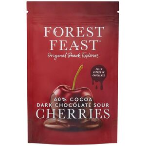 Forest Feast dark chocolate-coated sour cherries, 120 g