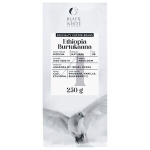 Specialty coffee beans Black Crow White Pigeon Ethiopia Burtukaana, 250 g