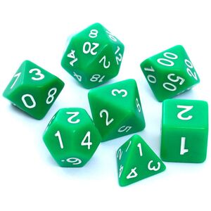 Rebel Komplet kości RPG matowe zielone (106189)