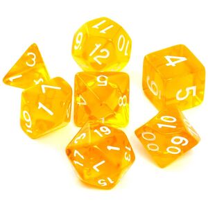 Rebel Komplet kości RPG kryształowe żółte (106262)