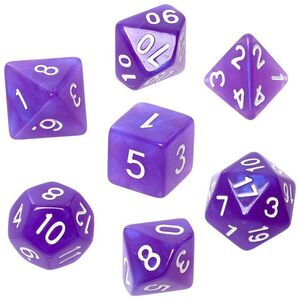 Rebel Komplet kości REBEL RPG - Kamienie Księżycowe - Ametyst