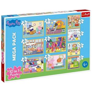 Trefl Puzzle 10w1 Świnka Peppa z przyjaciółmi