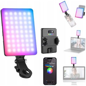 Lampa LED RGB 5W Selfie Vlog + KLIPS do Telefonu 1/4'' ISO Bluetooth NEEWER / VL67C
