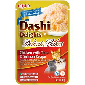 INABA CAT DASHI DELIGHTS FLAKES CHICK.TUN&SALM 40g