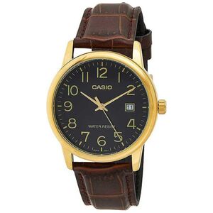 Zegarek Casio Zegarek marki Casio model MTP-V002G kolor Brązowy. Akcesoria męski. Sezon: Cały rok NoSize