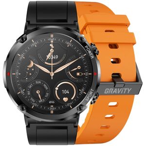 Smartwatch Gravity Zegarek męski SMARTWATCH GRAVITY GT21-2 BK/OG/BK