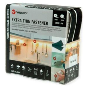 Velcro VELCRO Extra Thin Velcro tape 5m taśma z haczykami 5m taśma z pętelkami, rzep 20mm czarny