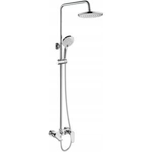INVENA DOKOS shower system: rain and hand shower, stand, faucet