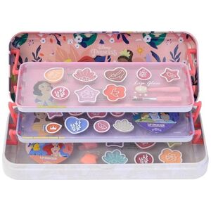 Disney Princess Makeup Case Triple Layer Beauty Tin zestaw kosmetyków do makijażu dla dzieci