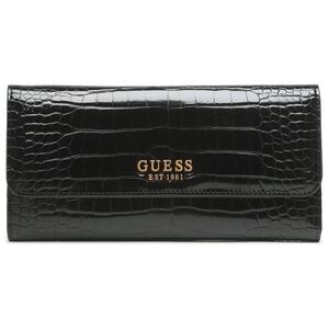 Guess, Laurel, Textile Wallet, SLG Small Zip, Black, For Women For Women