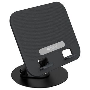 Devia folding holder stand EL238 for laptop tablet rotating 360 aluminum black 6942297120761