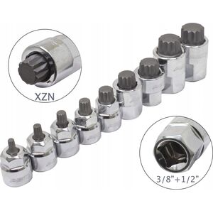 ASTA LOW PROFILE SOCKETS - XZN 3/8" - 1/2" ON RAIL