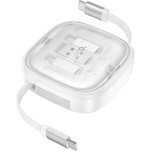 HOCO kabel All-in-one zwijany w zestawie z wymiennymi końcówkami PD 3A 60W U140 0,95 m biały