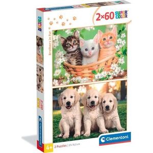 CLE puzzle 2x60 SuperKolor Brothers in Fur 24820