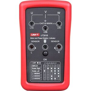 Faziu sekos ir variklio sukimosi krypties testeris | 90/600VAC| 15/400Hz| IP40| CAT III 600V, UNI-T