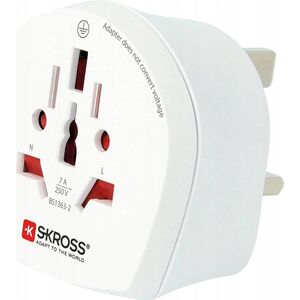 Adapteris UK kistukas - universalus lizdas 230V 7A SKROSS