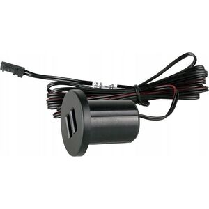 Ileidziamas USB kroviklis, baldinis, su 12Vdc iej. USB-A + USB-C, 2.1A, su L813 jungtimi Design Light