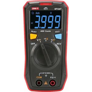 Skaitmeninis multimetras, CAT III 600V, NCV,  600V AC/DC, 20MOm, -40~300C, 4000, UNI-T