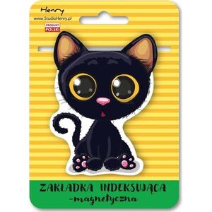 Zakładka magnetyczna - Kot czarny