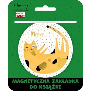 Zakładka magnetyczna kulka 2 kot żółty