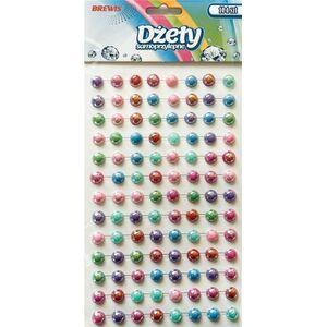 Dżety samoprzylepne perłowe 104szt