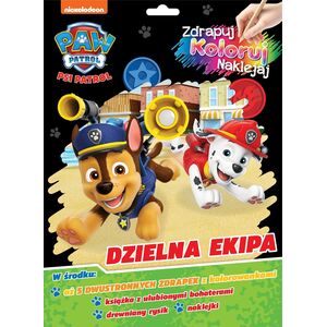 Psi Patrol. Zdrapuj, koloruj, naklejaj. Dzielna..
