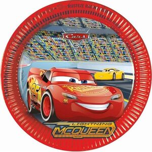 PROCOS Talerzyki papierowe Cars 3, 23cm, 8 szt. (plastic-free)